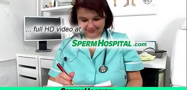  CFNM medical exam with HJ feat. big natural tits nurse Eva